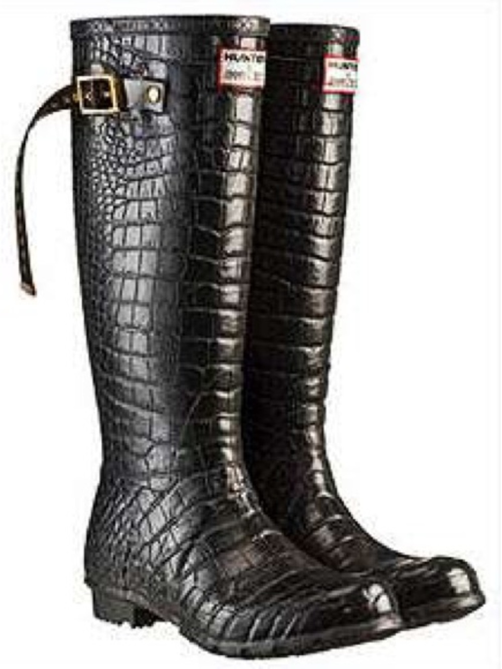 RARE! Jimmy Choo x Hunter Limited Edition Croc-Embossed Rain Boots – EU 37